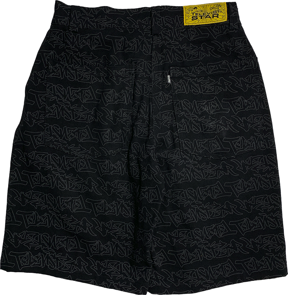 TAGG DENIM SHORT - BLACK