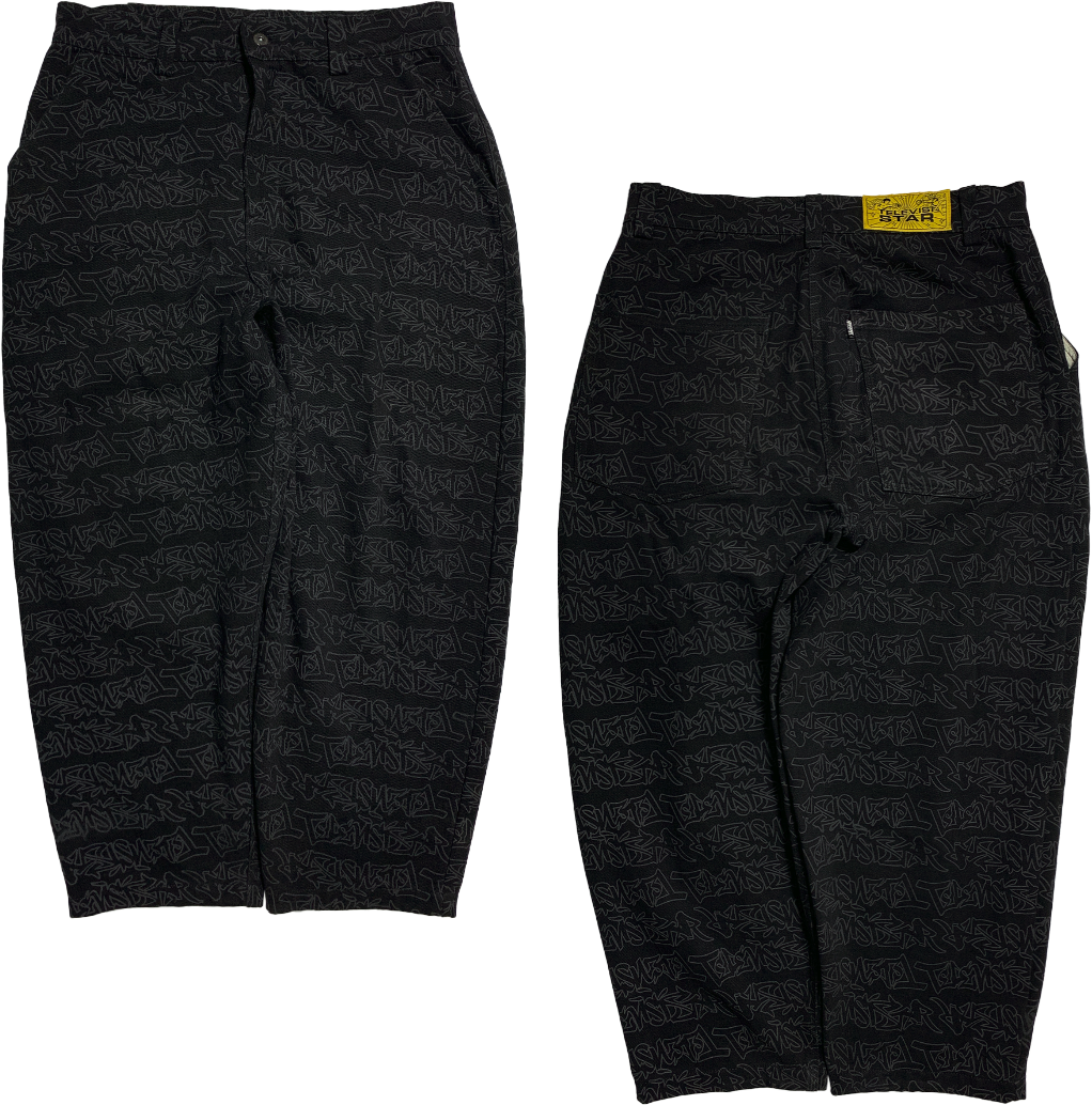 TAGG DENIM PANT - BLACK