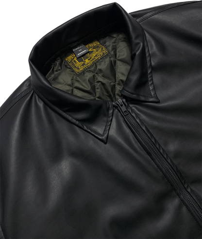 TAGG LEATHER WORK JACKET - BLACK