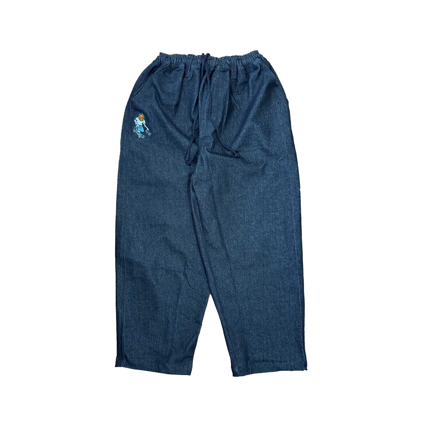 SUNNY FILMER DENIM PANT -BLACK DENIM BLACK STICHING