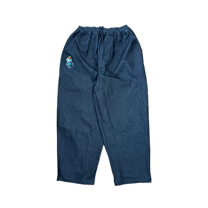 SUNNY FILMER DENIM PANT -BLACK DENIM BLACK STICHING