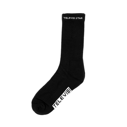 TVSTAR CREW SOCKS - BLACK