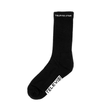 Load image into Gallery viewer, TVSTAR CREW SOCKS - BLACK
