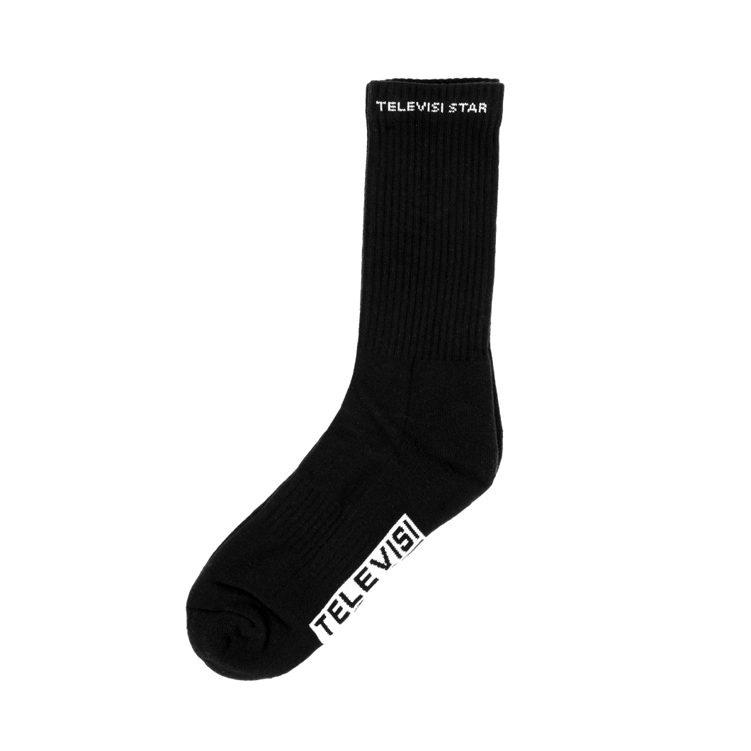 TVSTAR CREW SOCKS - BLACK