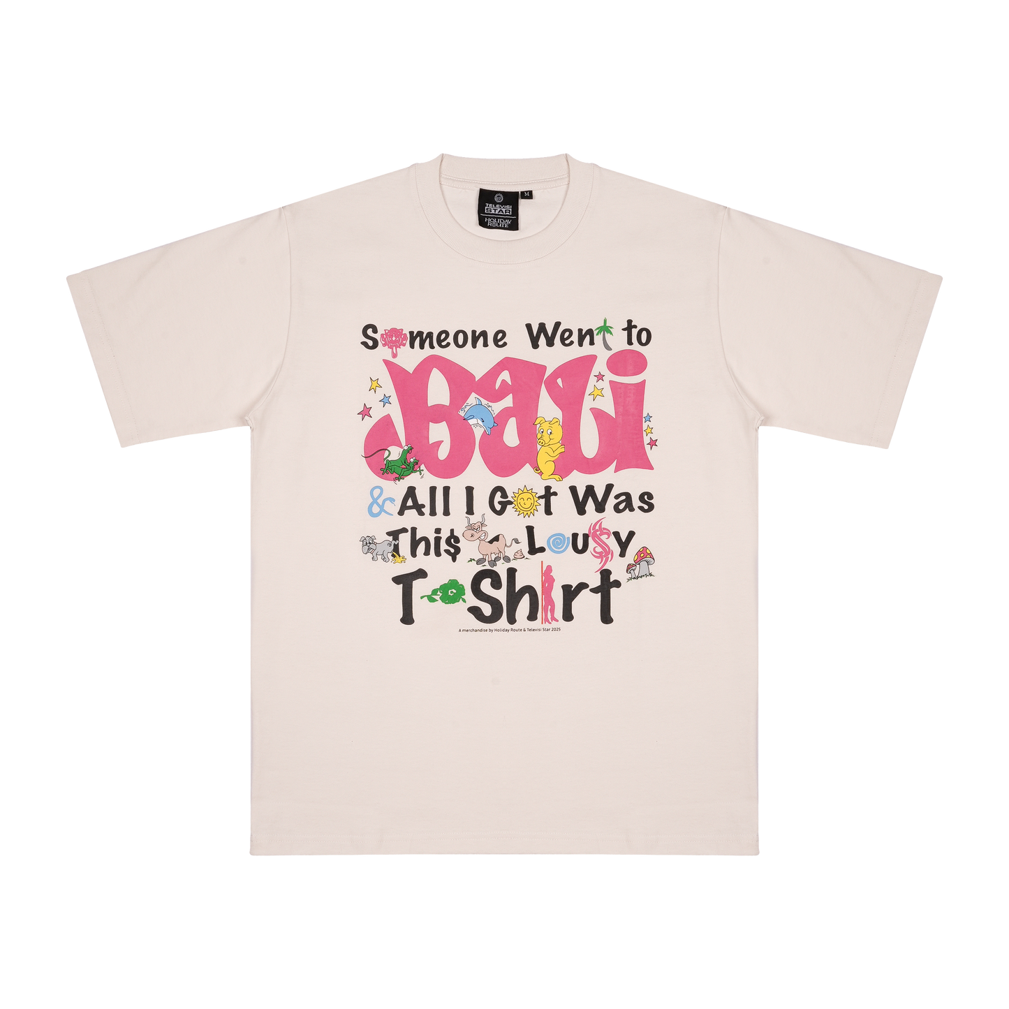TVSTAR x HR LOUSY TEE - WHITE