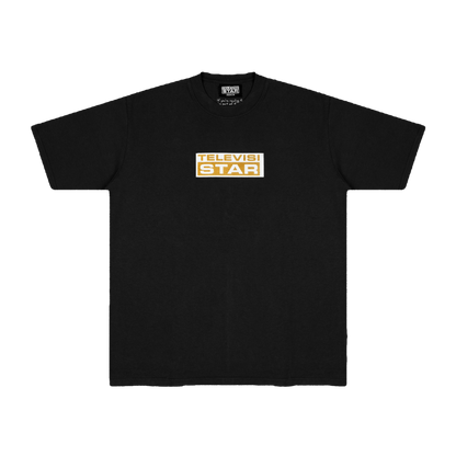 GOLD LOGO BOX TEE - BLACK