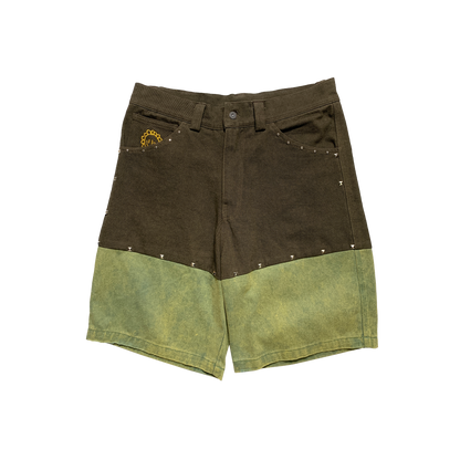 TVSTAR x BURU REWOKRED SF SHORT - BROWN/GREEN
