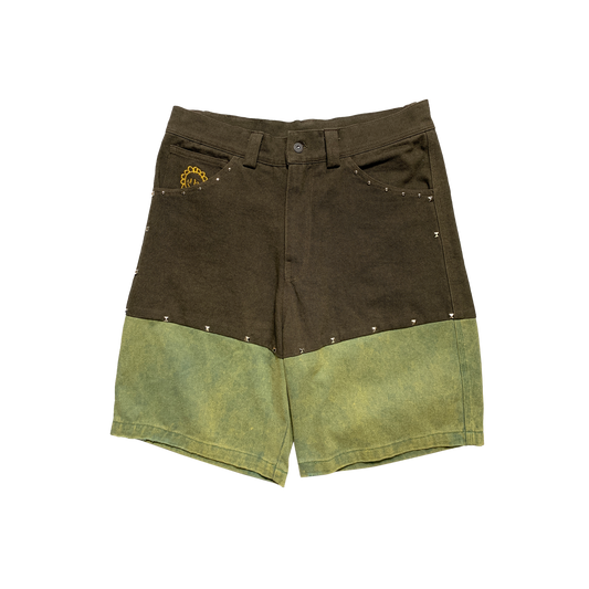 TVSTAR x BURU REWOKRED SF SHORT - BROWN/GREEN