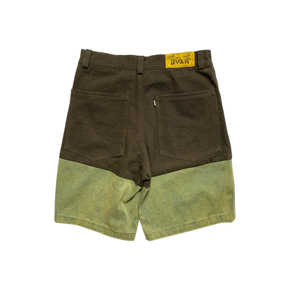 TVSTAR x BURU REWOKRED SF SHORT - BROWN/GREEN